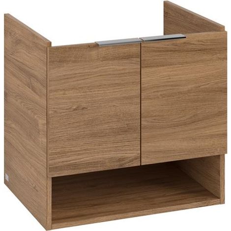 VB Waschbeckenunterschrank Architectura B88900 550x520x438mm Eckig Kansas Oak