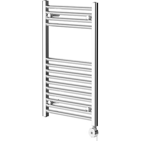 Wholesale Domestic Pizarro Chrome 800mm x 500mm Straight Digital Thermostatic Electric Heated Towel Rail (1/5)