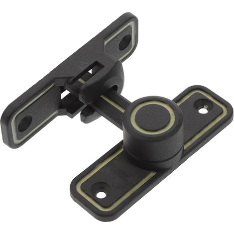 Loquet de Porte en Alliage de Zinc Lumineux 90°/180° Noir Pose Facile sans Perçage, Chambre et Hôtel, Style Simple Moderne, Signal Lumineux (1/5)
