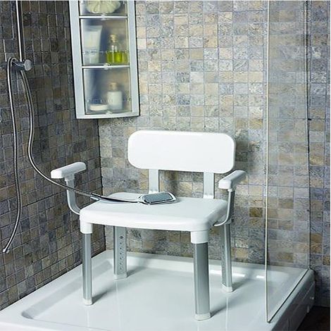 small-foot Weinberger 43907 chaise de douche blanc confortable (1/2)