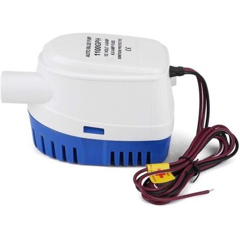 Marine Automatique Pompes de cale, pompe de cale automatique 12 V 1100 GPH pompe de cale automatique marine submersible pompe à liquide silencieuse pour bateaux, étangs, piscines