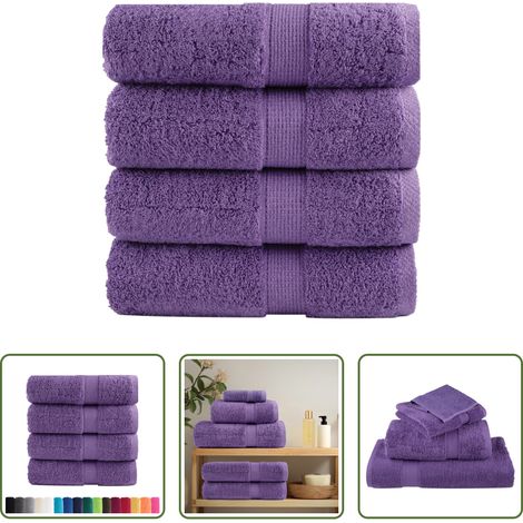 vidaXL Gesichtstuch -  Premium-Gästetücher SOLUND 4 Stk. Lila 30x50 cm 600 g/m² (1/5)
