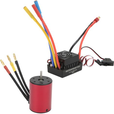 Moteur brushless étanche S3650 2300KV + connecteur en T mâle 60A pour voiture RC 1/10 - Pièces de mise à niveau (1/5)