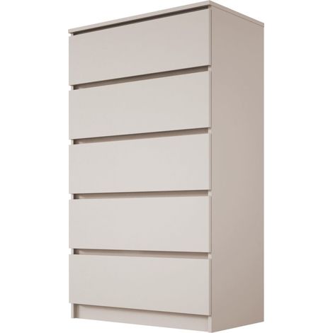Commode 5 tiroirs, cachemire, 70 x 39 x 125 cm (1/5)