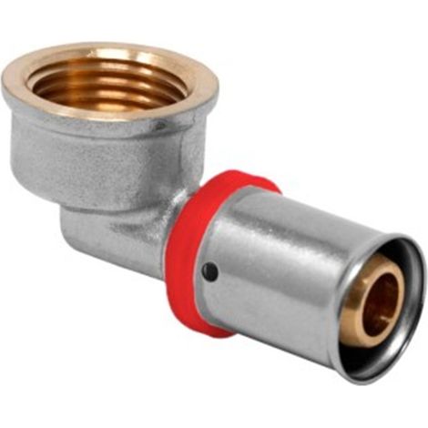 Coude femelle 90º multicouche à sertir type U-red - Ø16x1/2", GIBALTO