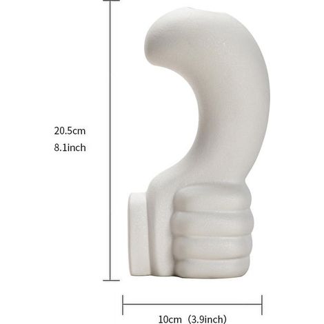Vase En Céramique - Forme De Pouce - Pour Bouquets Et Fleurs Fraîches - Bureau Table À Manger - 10 X 7,5 X 20,5 Cm - 1 Pièce (1/4)