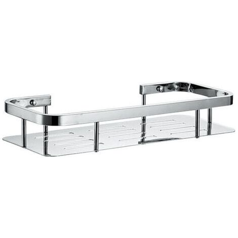 Panier de Douche en Acier Inoxydable - Étagère Baignoire Salle de Bains Bac Support Tablette Coin Murale (1 étage, Acier Inoxydable )