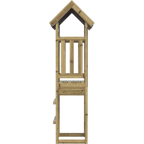 Tour de jeu Marron 52,5 x 46,5 x 208 cm Bois solide imprégné (1/5)