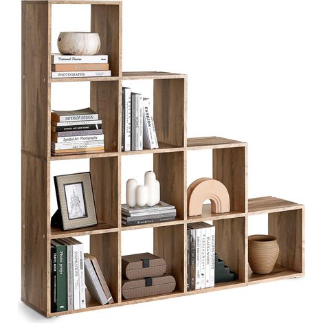 Bibliothèque à 10 Compartiments, Étagère avec Casiers Ouverts (1/5)