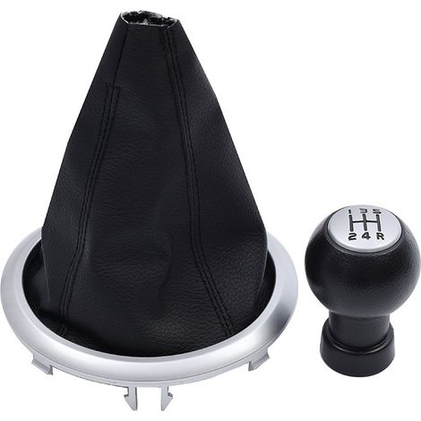 Suitable for Suzuki Swift car shift handball dust cover glossy cover + silver frame black line 5 speed (1/5)
