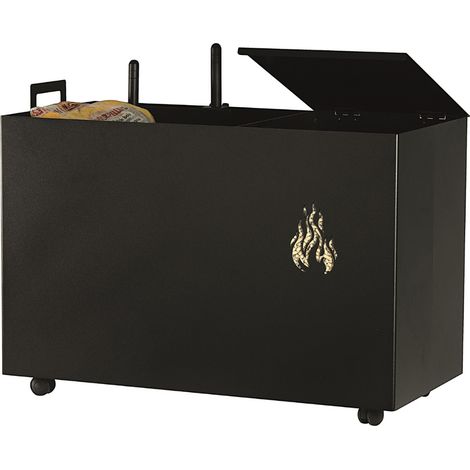 Coffre à granulés à roulettes avec 2 accessoires Jarlen Edilinox - Coloris Noir