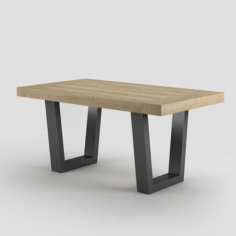 Tavolo da pranzo allungabile moderno gambe antracite 140/220x90 Tokyo - Rovere