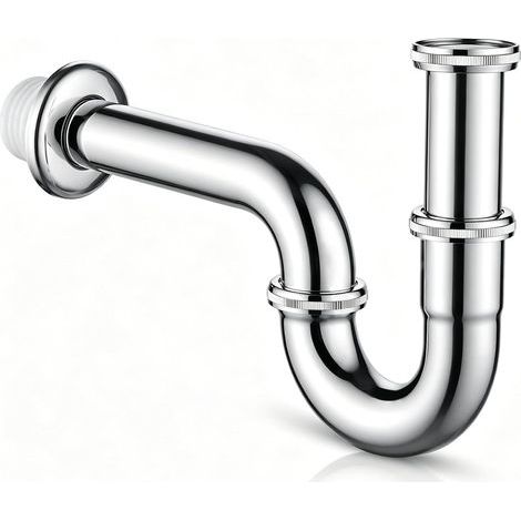 Siphon Lavabo Réglable Siphon Inox Chromé Anti Odeur et Anti Fuite,1"1/4 x 32 mm,Pour Lavabo ou Lave Mains,Acier Inox 304 Facile à Installer (1/5)