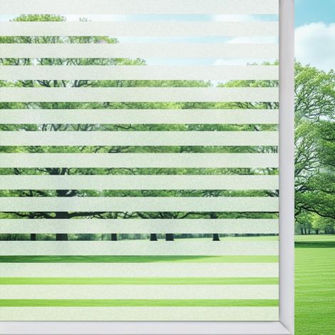 Film Fenetre Anti Regard, Rayures Film Occultant Fenêtre, 90×200cm (1/5)