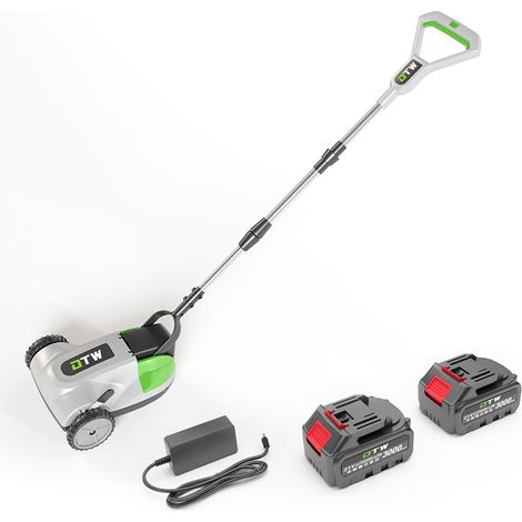 Tondeuse à gazon domestique 21 V, 3,0 Ah, 2 batteries, 600 W, vitesse de 360 tr/min, coupe par lame, hauteur de coupe 3,5-11,5 cm, tondeuse à gazon (1/5)