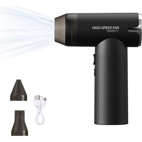 Ventilateur portable rechargeable, vitesse variable, 3 types de buses (petit) (1/5)