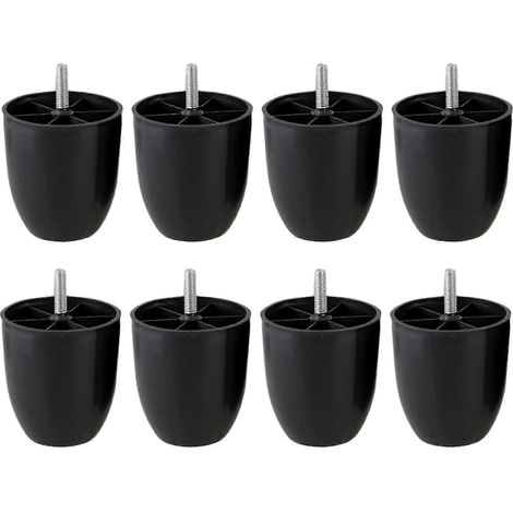 Pieds de canapé noirs de remplacement (45 x 72,2 x 80 mm)
