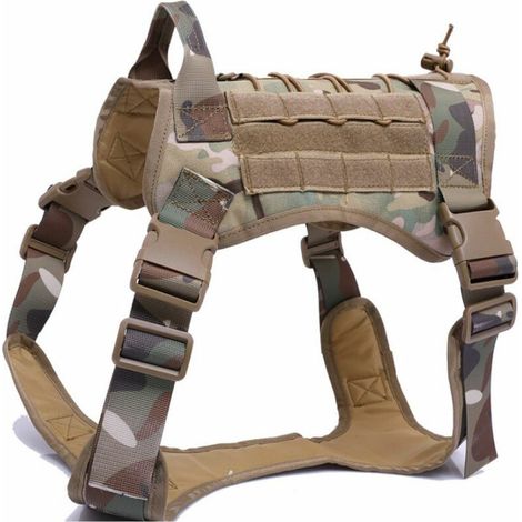 Harnais Tactique pour Chien Harnais de Formation pour Animaux de Compagnie pour Petits Moyens Grands Chiens et Chiens,L (1/5)