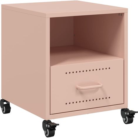 Maison Exclusive - Comodino Rosa 36x39x43,5 cm in Acciaio