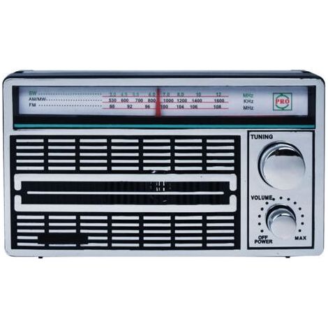Radio vintage 3 bandes FM/AM/SW (SG-1202) : Alimentation AC/DC, volume puissant, utilisation simple – Design rétro pour seniors (1/5)
