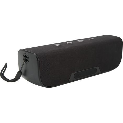 10-Watt-Funklautsprecher, wasserdicht (IPX5), FM/AUX-Radio, 3000-mAh-Akku, integriertes Mikrofon, tragbarer Lautsprecher, ideal für Camping und Zuhause, schwarz/grau (1/4)