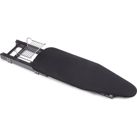 Emuca Klappbares Bügelbrett und ausziehbares Bügelbrett für Möbel. Modell: Bügeleisen Alu, Aluminium, Anthrazitgrau (1/5)