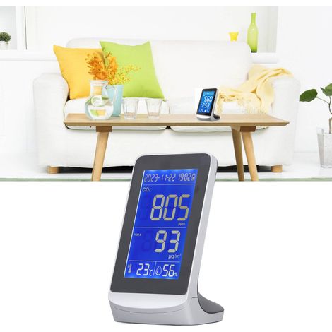 Moniteur de qualité de l'air quatre en un : CO2, température, humidité, PM1.0/2.5/10. (1/5)