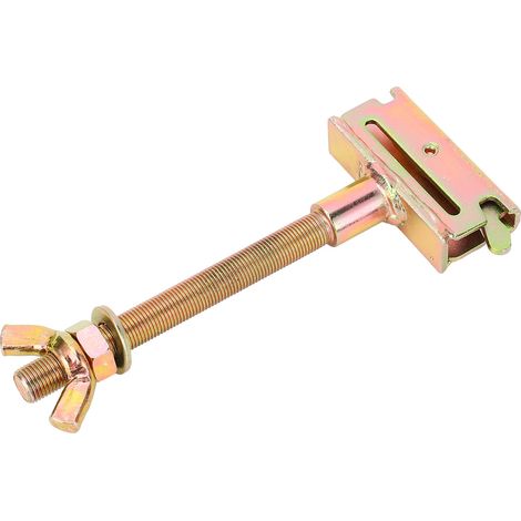 Support de pneu de secours E Track de 7 pouces, support de roue de remorque en acier galvanisé au Zinc pour camions Semis Garages motos or (1/5)