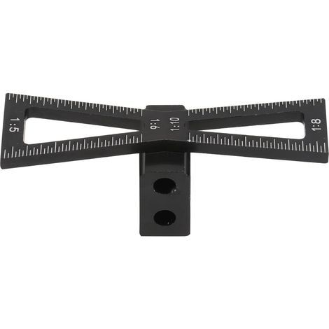 Traceur à Queue D'aronde en Aluminium Noir pour Marquage Précis Calibre de Marquage Manuel, pour Bois Dur et Bois Tendre, Outil de Menuiserie pour Débutants et Professionnels (1/5)
