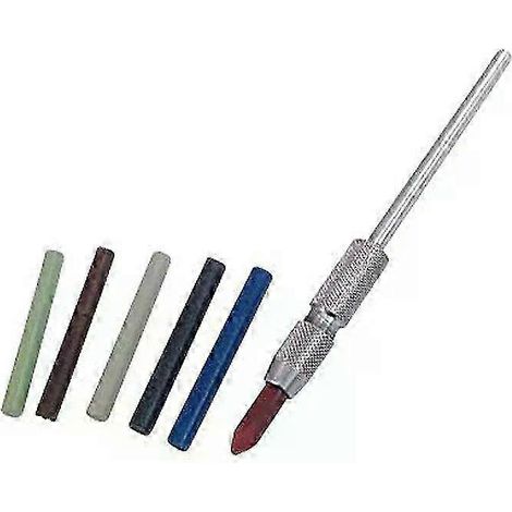 Polissoirs à aiguilles en caoutchouc miniatures 2x20mm et 3x23mm avec pointes abrasives de grain 400, 500, 600, 700 et 800 pour polir les zones difficiles d'accès des bijoux. (1/5)