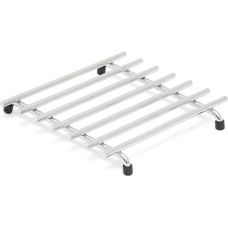 Trivet Heat Resistant Kitchen Worktop Protection Square Chrome (1/3)