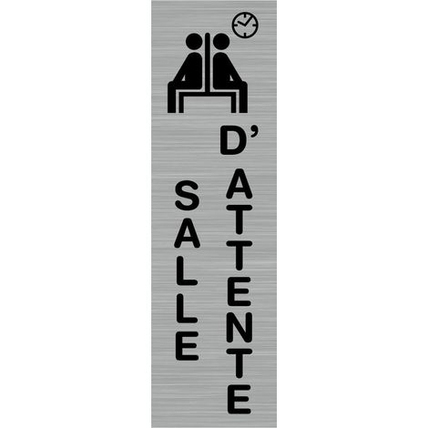 Pictogramme SALLE D'ATTENTE (Q0054).- Plaque aluminium brossé - (1/5)