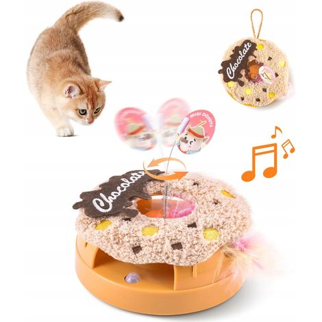 Giocattolo interattivo per gatti a forma di ciambella con sensore di movimento, 13 cm (1/3)