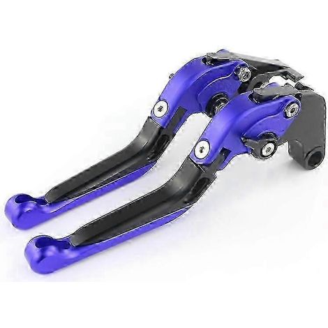 Leviers de frein et d'embrayage réglables CNC en aluminium (noir et bleu) pour motos Honda CBR 900RR, CBR 900RR Fireblade, CBR929RR, CBR 929RR (2000-2001). (1/5)