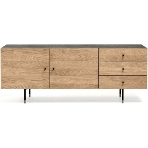 Buffet 2 Portes & 3 Tiroirs "Jugend" 180cm Chêne (1/4)