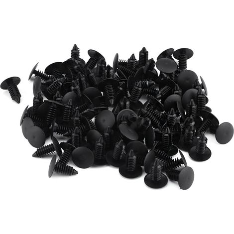 Beyamis 100 pièces de rivets universels pour garnitures de portières et pare-chocs de voiture, clips de fixation à pression (1/5)