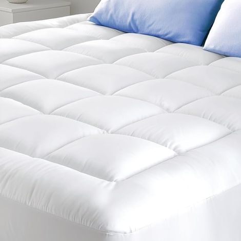 Surmatelas Double Confort et Respirant en Coton - 80x190cm, Coupe Profonde (1/5)