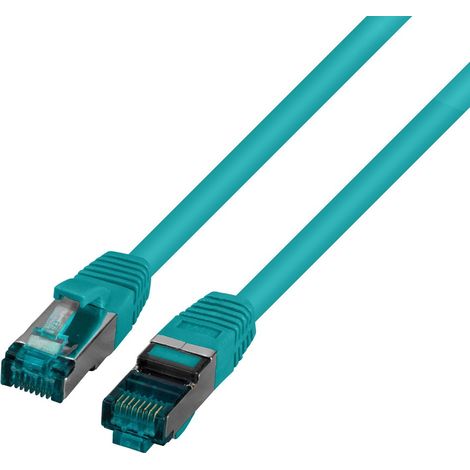 Cable de conexión RJ45 S/FTP cat. 6A LSZH verde 0,15 m