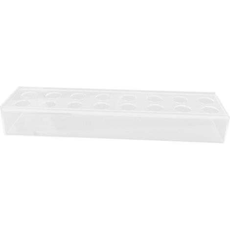 Vase rectangulaire élégant en acrylique transparent, idéal comme centre de table pour fleurs, décoration intérieure, mariage ou fête, 16 trous (1/5)
