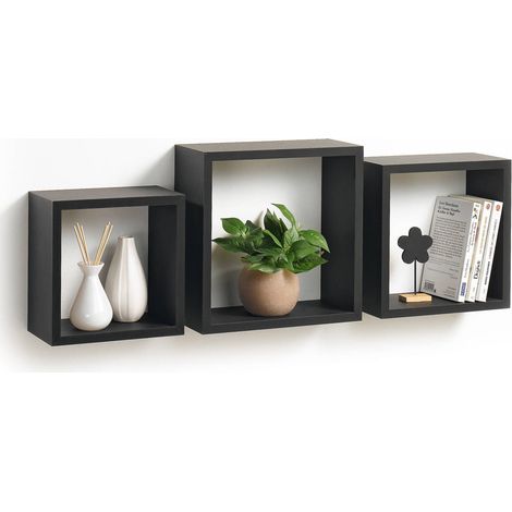 Wandregale, 3er-Set, quadratisch