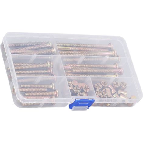 Assortiment de vis M6 à tête bombée avec écrous à tête marteau et clé hexagonale pour la réparation de pièces (1/5)