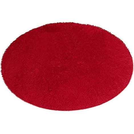 Tapis rond en peluche 40 cm, moelleux anti-dérapant pour salle de bain, chambre, douche, yoga, tapis de sol décoratif pour maison, doux et confortable (1/3)