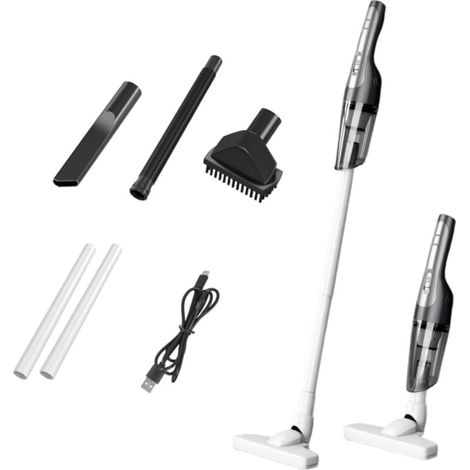 120-Watt-Akku-Handstaubsauger, 12000 Pa Saugkraft, HEPA-Filter – 2-in-1-Design für Auto und Haushalt, mit 2 starren Rohren und Bodenbürste. (1/4)