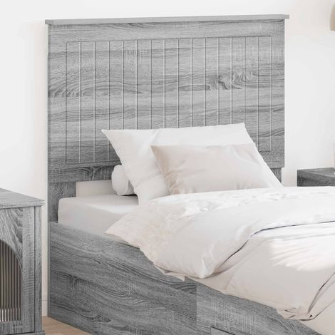 vidaXL Testiera con testiera Grigio Sonoma 90 cm Legno multistrato (1/5)