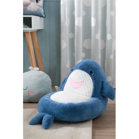 Pouf enfant "Moby" - 45x45cm - Bleu