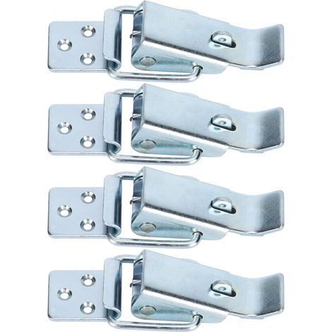 Lot de 4 loquets à ressort pour boîtier, quincaillerie de fermeture en acier inoxydable étanche et anticorrosion