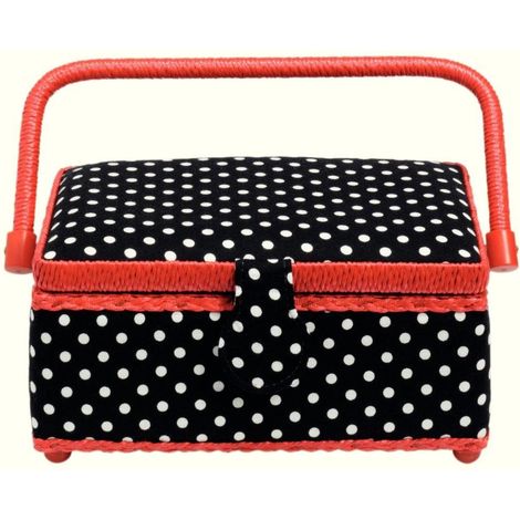 Prym 612244 Nero/Bianco Polka Dot, Cestino, 24 X 16 X 11 Cm (1/3)