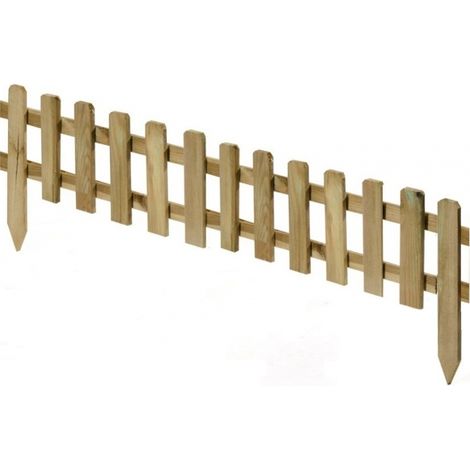 Staccionata in legno Vampiro H 30/45 x 120 cm Steccato Arredo giardino esterno