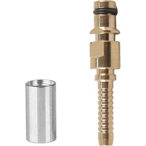 Raccord de tuyau de nettoyeur haute pression en laiton, adaptateur mâle à montage rapide de 6,5 mm avec embout de sertissage, compatible avec les nettoyeurs haute pression (1/5)