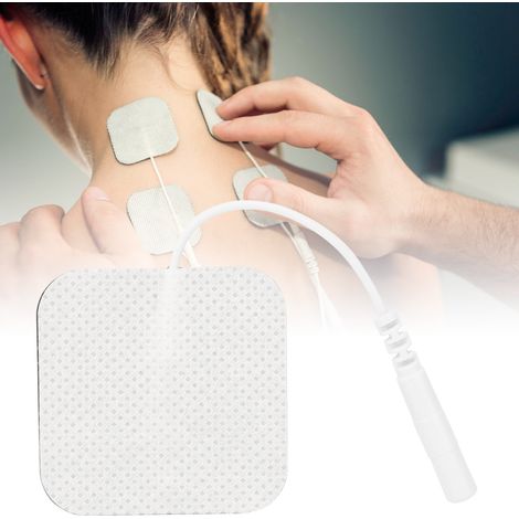 20 Patchs de Physiothérapie Adhésifs Non-Tissé avec Électrodes 4x4cm et Pins en Silicone, Lot de 20 Pièces pour Électrothérapie (1/5)